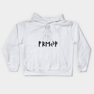 Freyja (Line art Version) Kids Hoodie